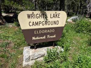 Wrights Lake Campground Sign
