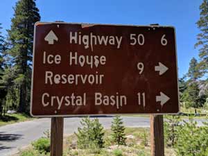 Road Sign Ice House Reservoir